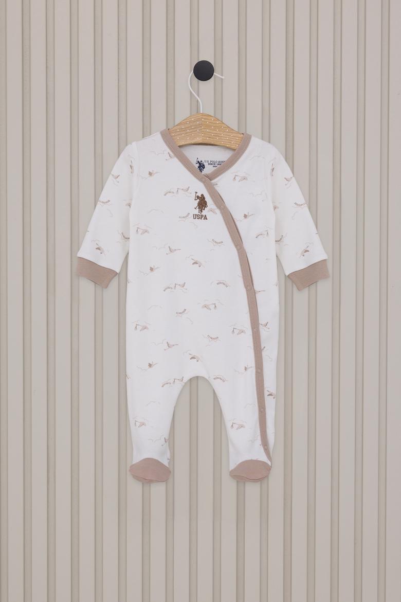 Erkek Bebek Krem Pijama Takımı