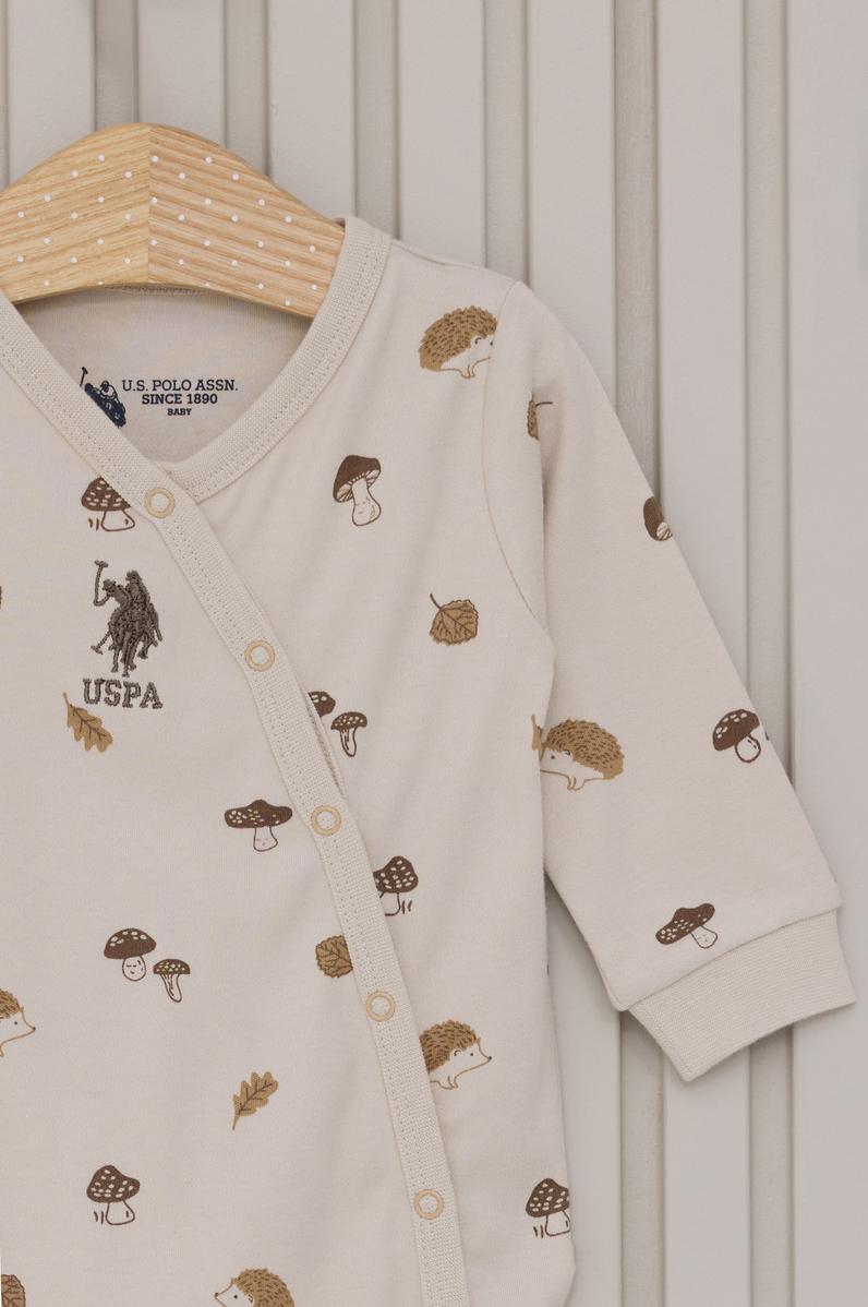 Erkek Bebek Krem Pijama Takımı