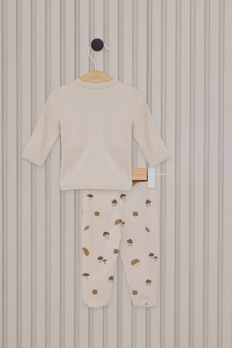 Erkek Bebek Krem Pijama Takımı - 50318271001