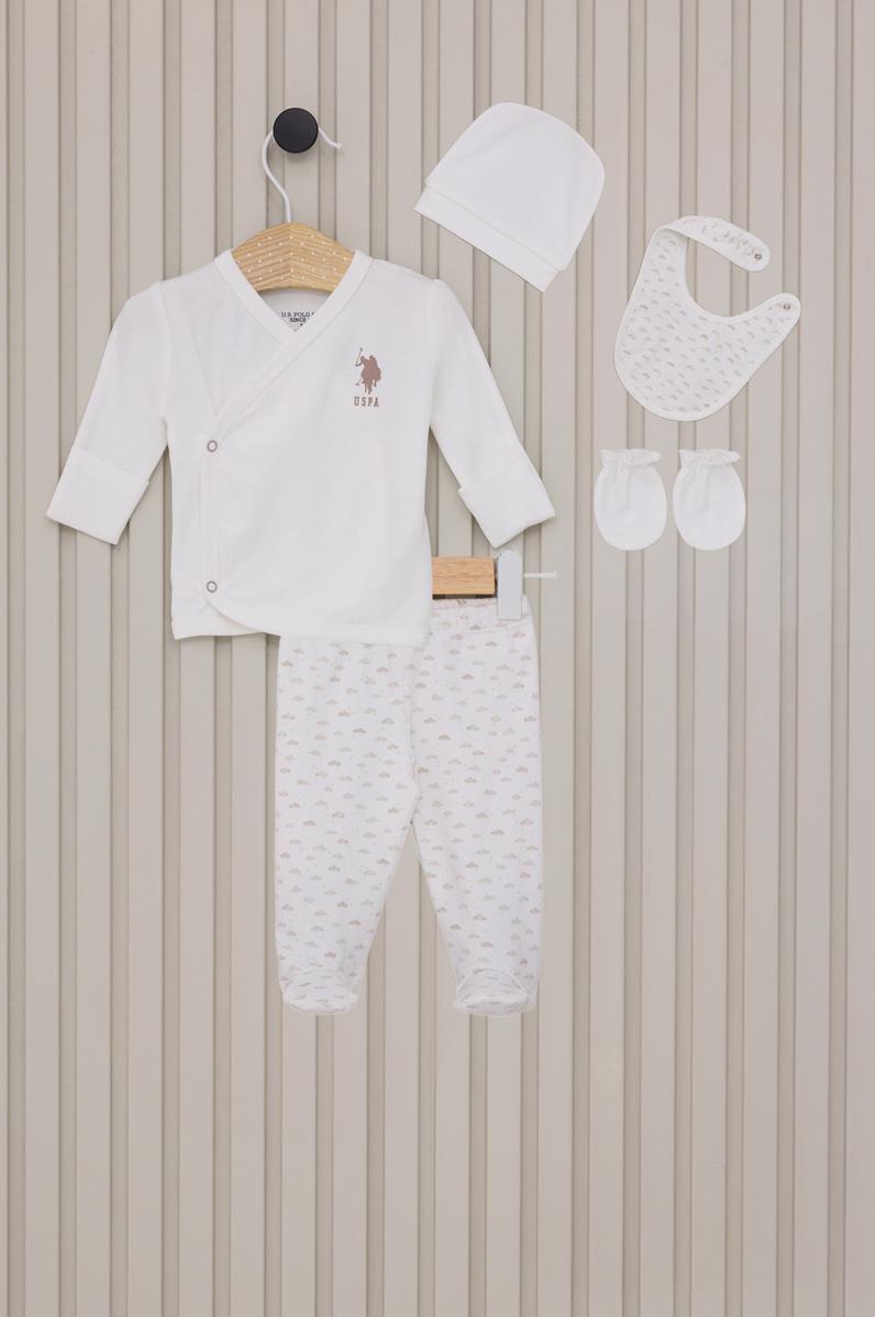 Erkek Bebek Krem Pijama Takımı