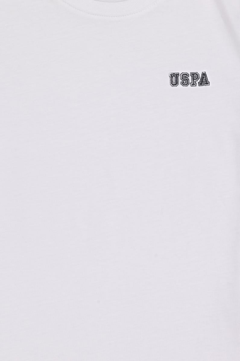 Erkek Çocuk Beyaz Bisiklet Yaka Tişört