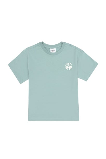Erkek Çocuk Mint Bisiklet Yaka Basic Tişört