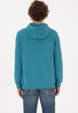 Erkek Petrol Basic Sweatshirt - 50269396123