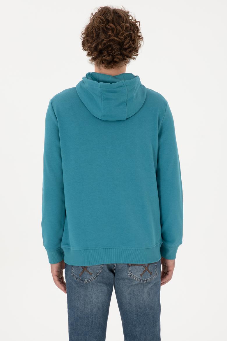Erkek Petrol Basic Sweatshirt - 50269396123