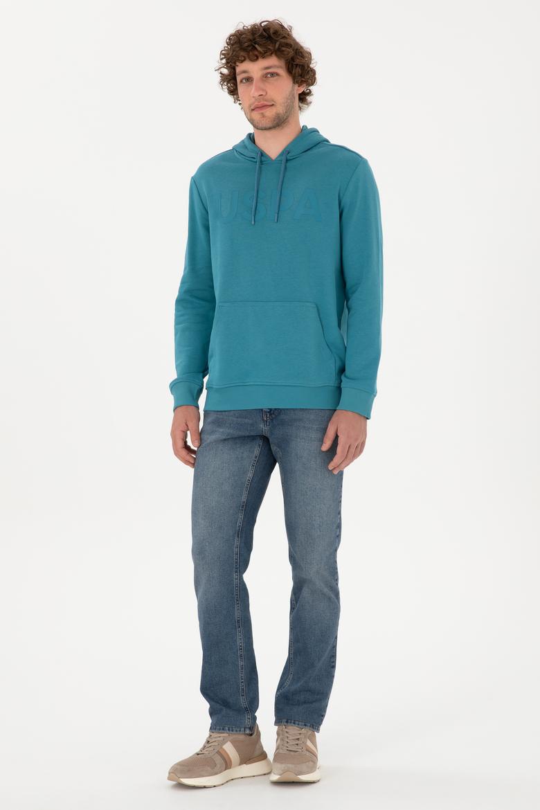 Erkek Petrol Basic Sweatshirt - 50269396123