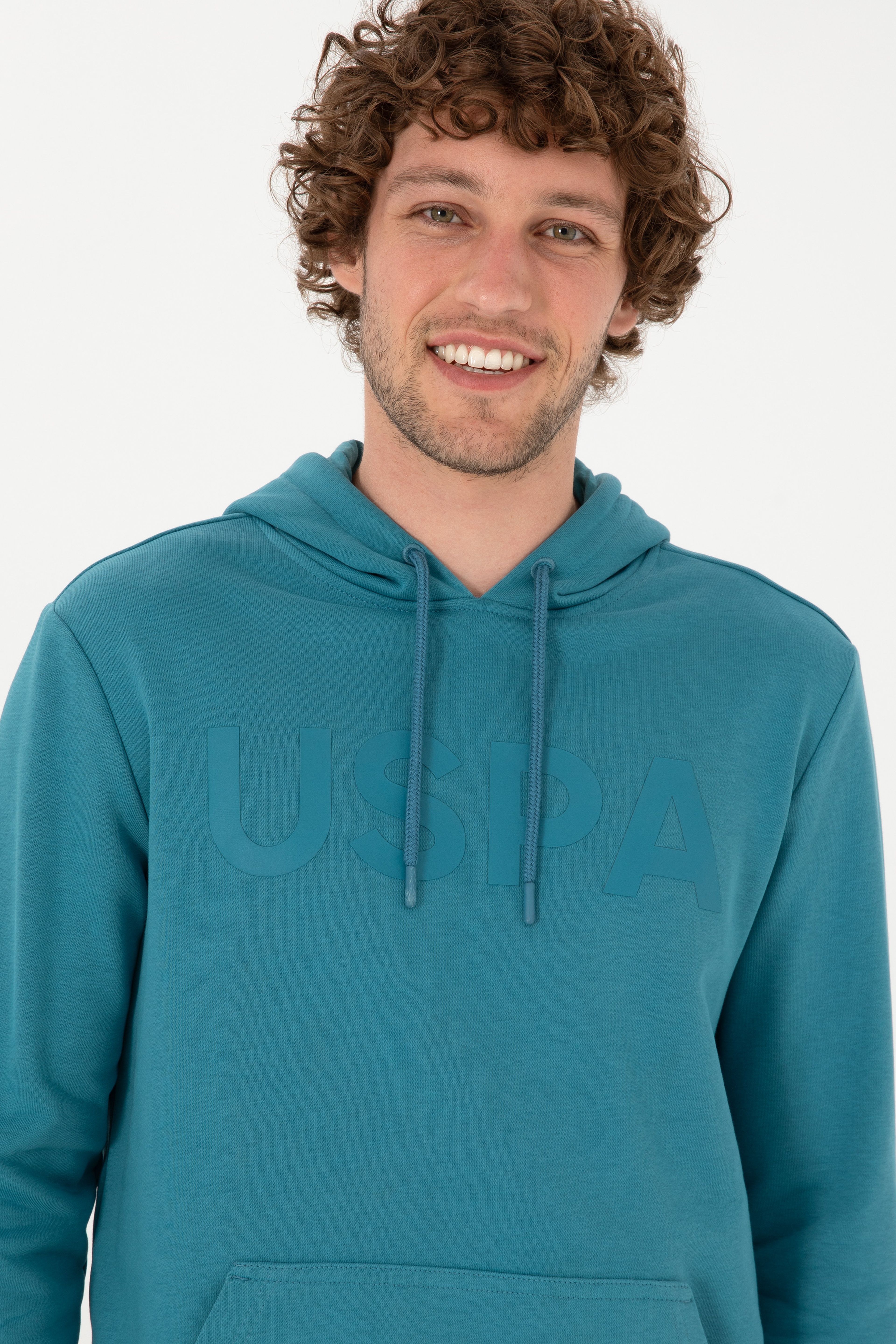 Erkek Petrol Basic Sweatshirt - Image 2