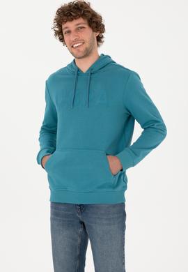 Erkek Petrol Basic Sweatshirt - 50269396123