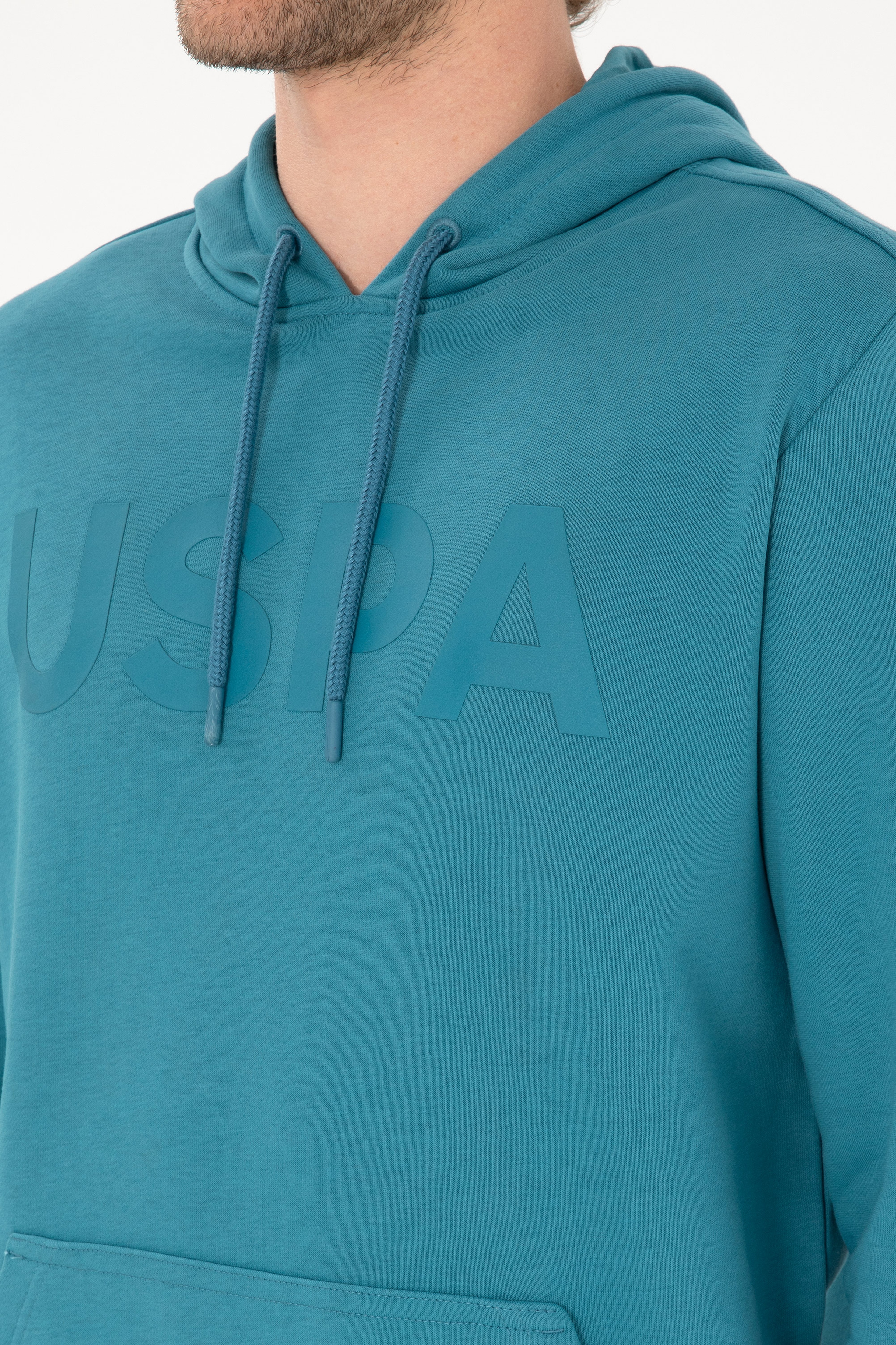 Erkek Petrol Basic Sweatshirt - Image 7