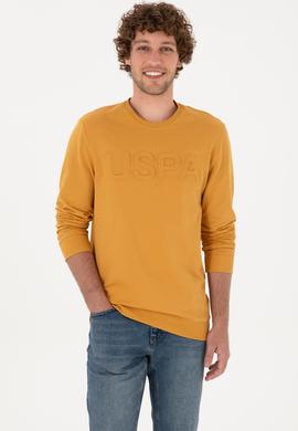 Erkek Hardal Basic Sweatshirt - 50269402114