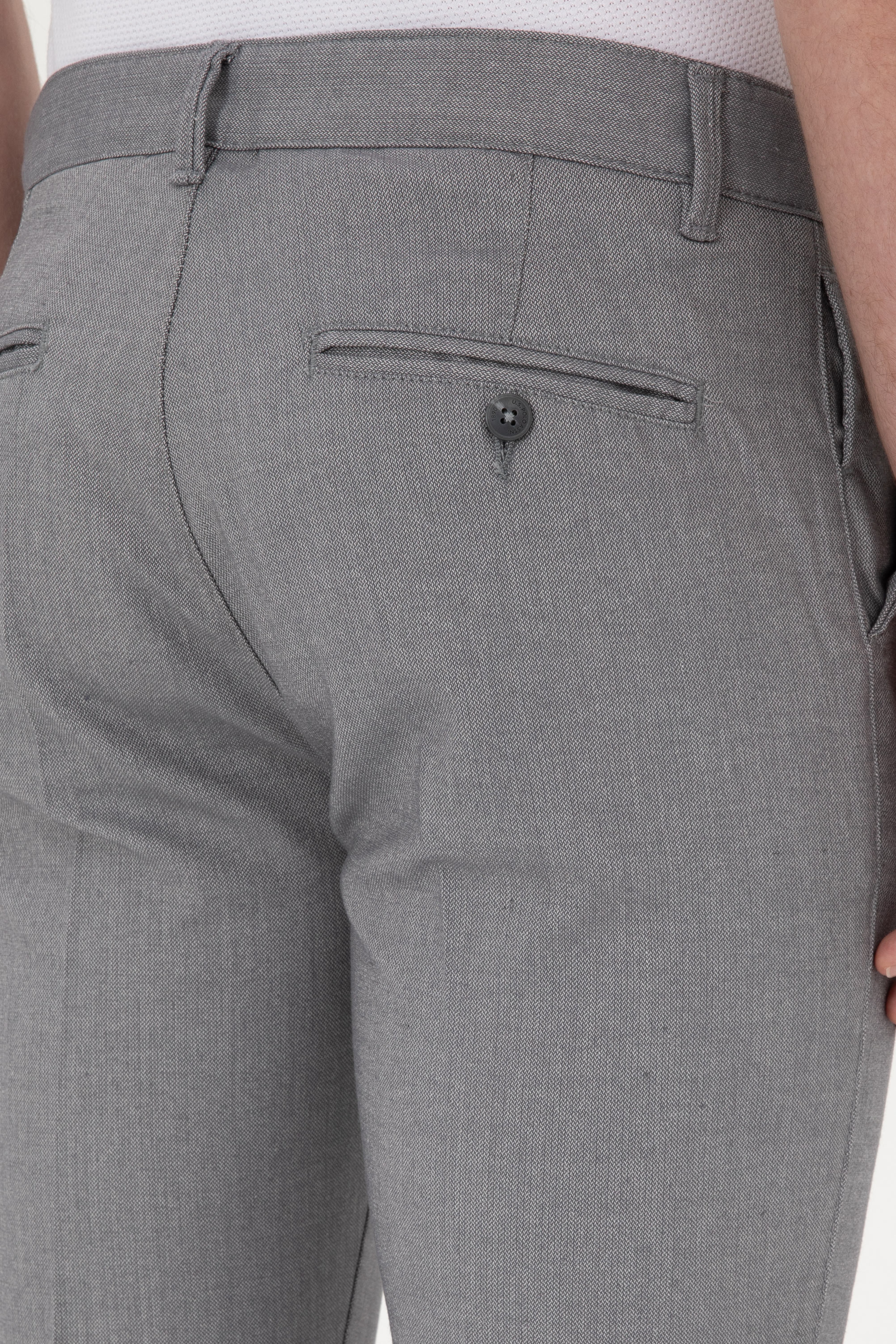 Erkek Slim Fit Gri Kanvas Pantolon