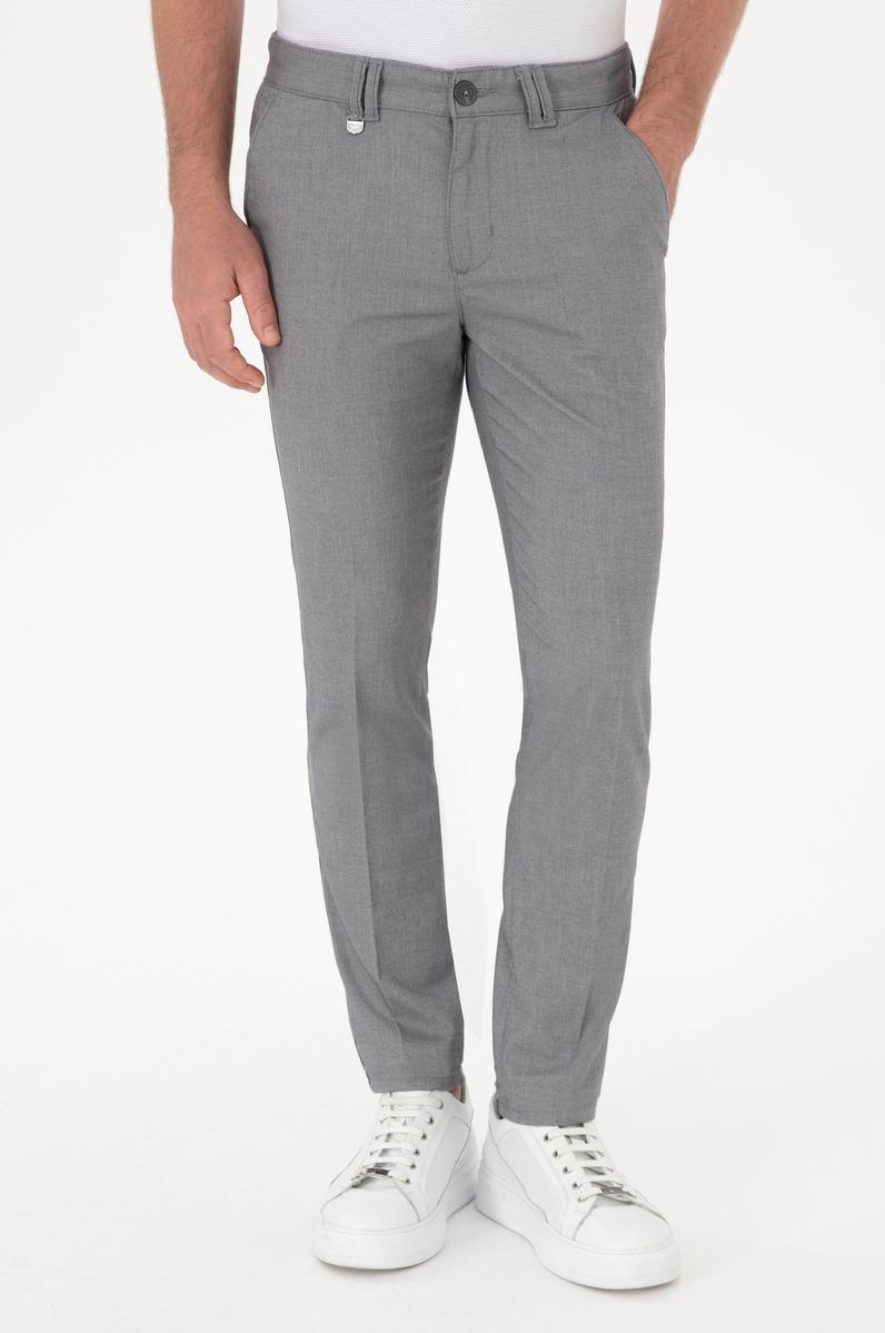 Erkek Gri Kanvas Pantolon