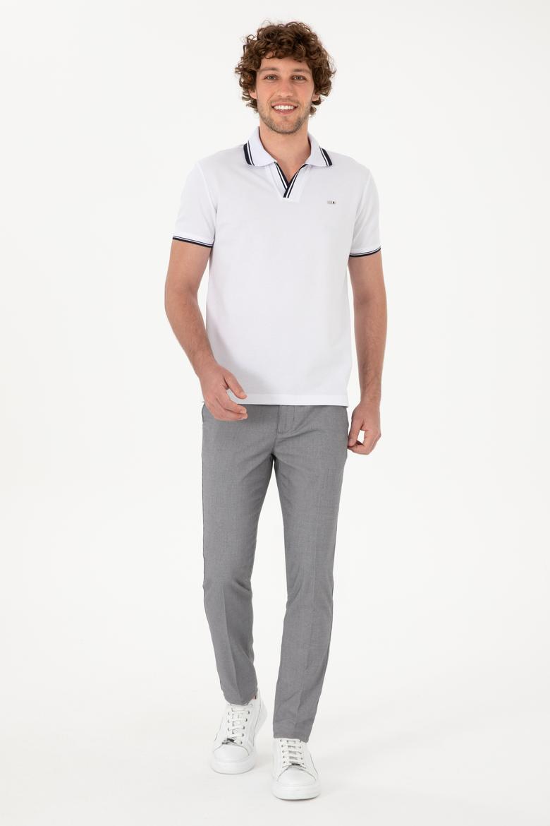 Erkek Gri Kanvas Pantolon