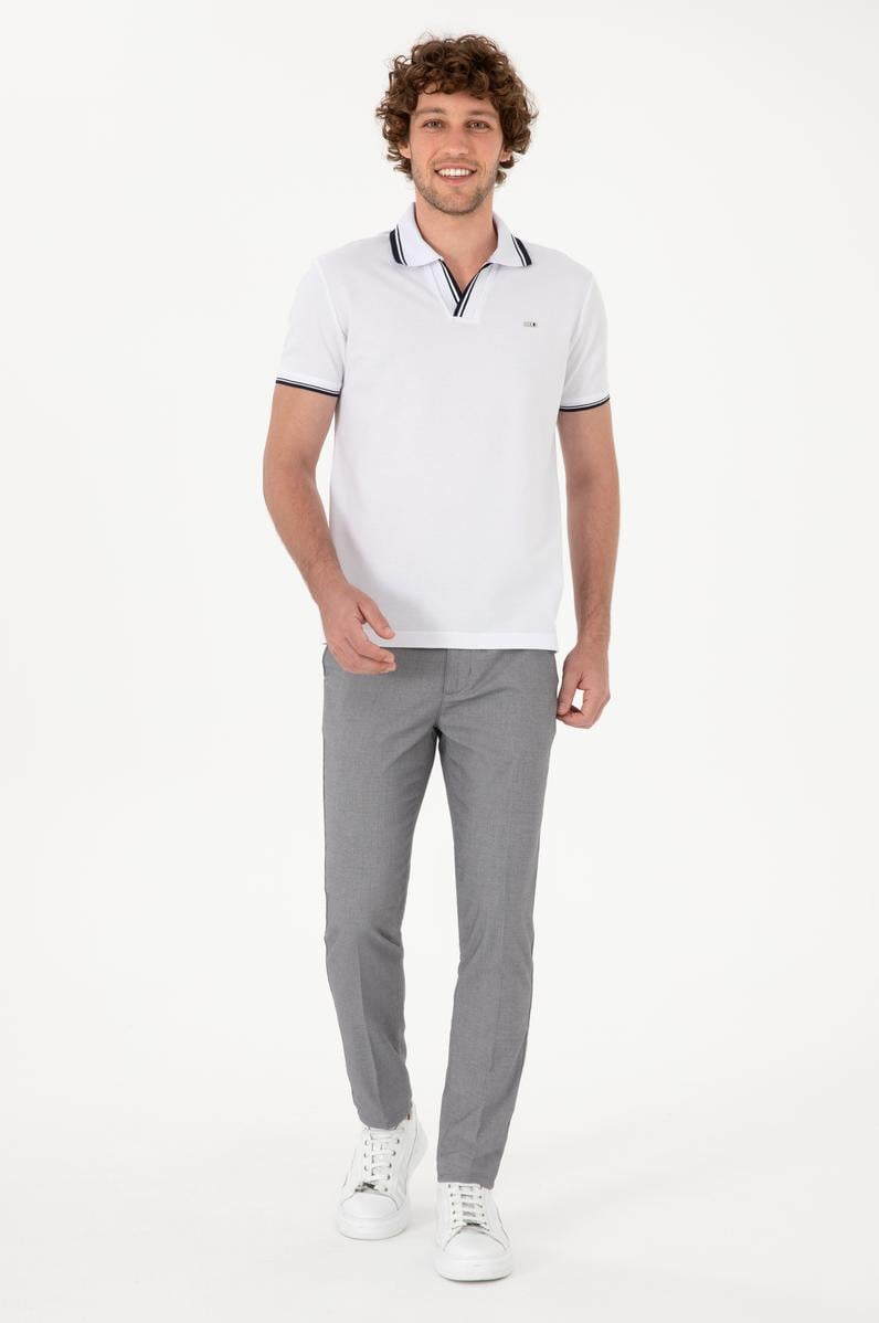 Erkek Gri Kanvas Pantolon