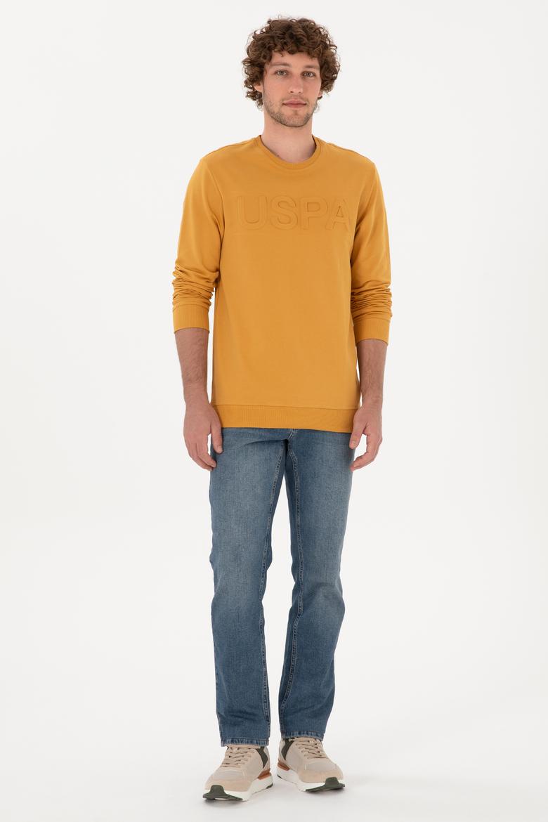 Erkek Hardal Basic Sweatshirt - 50269402114