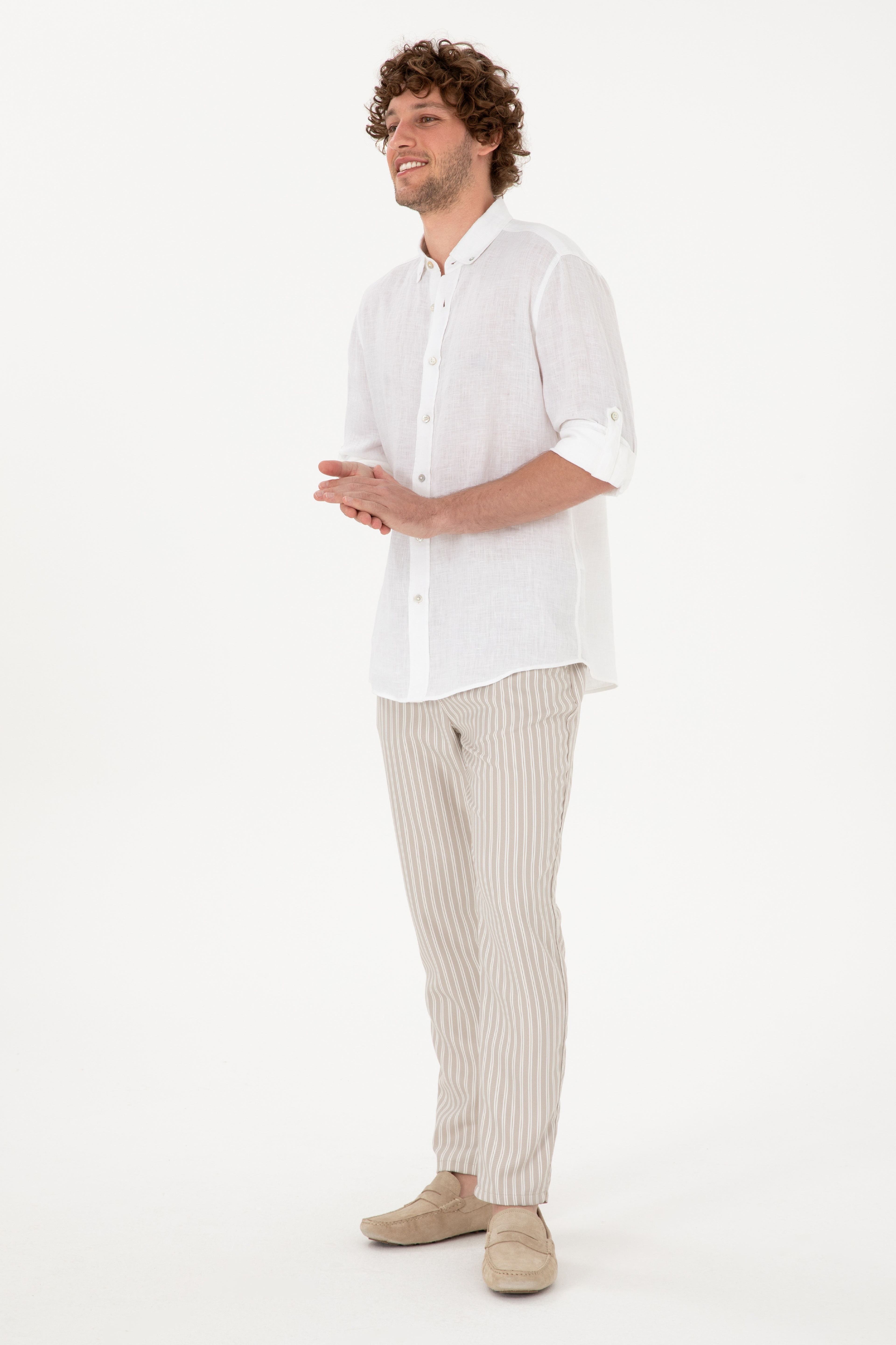 Erkek Carrot Fit Taş Kanvas Pantolon - Image 3