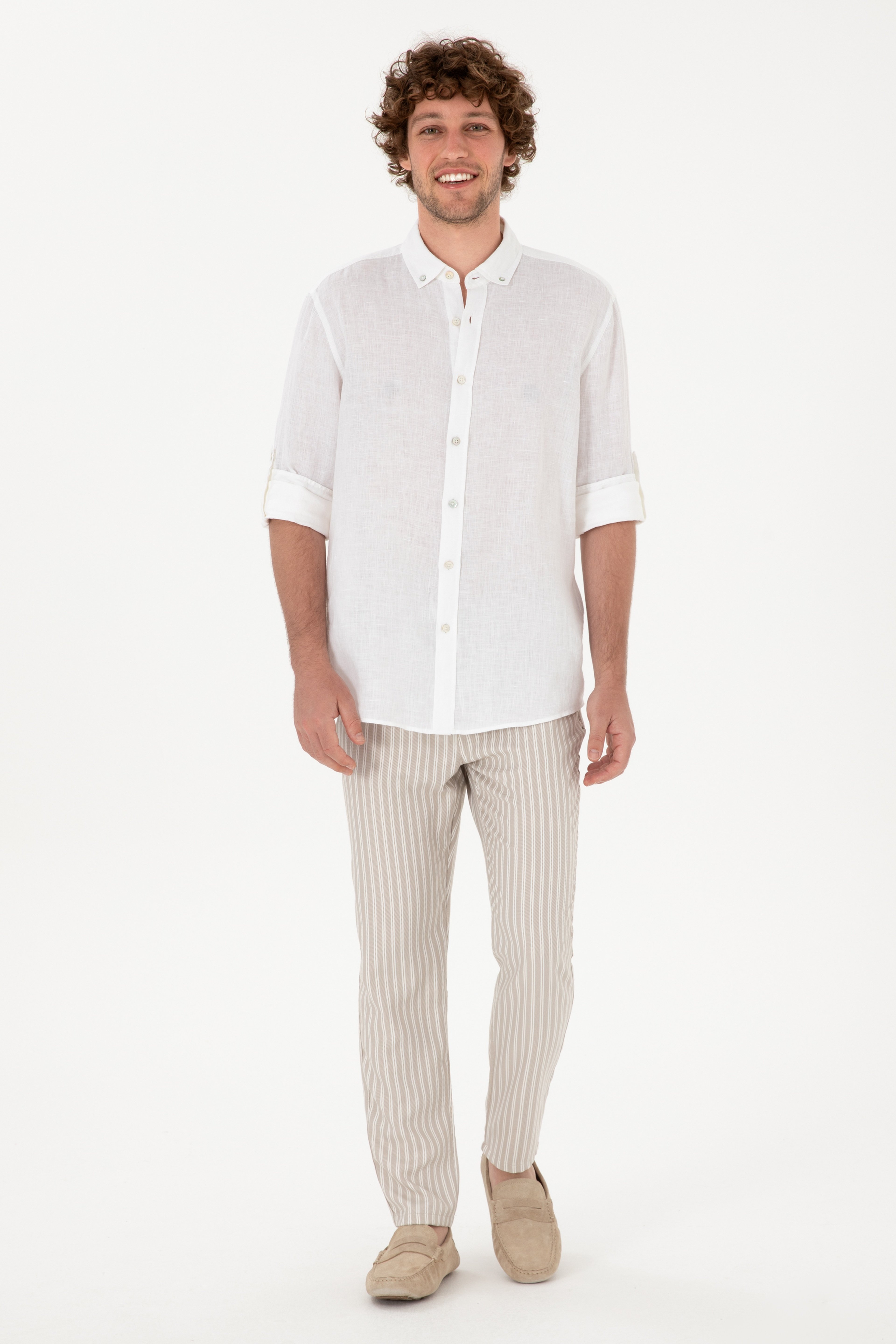 Erkek Carrot Fit Taş Kanvas Pantolon - Image 1