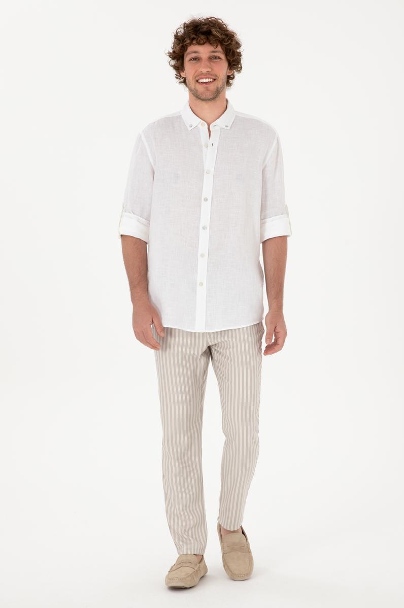 Erkek Taş Kanvas Pantolon