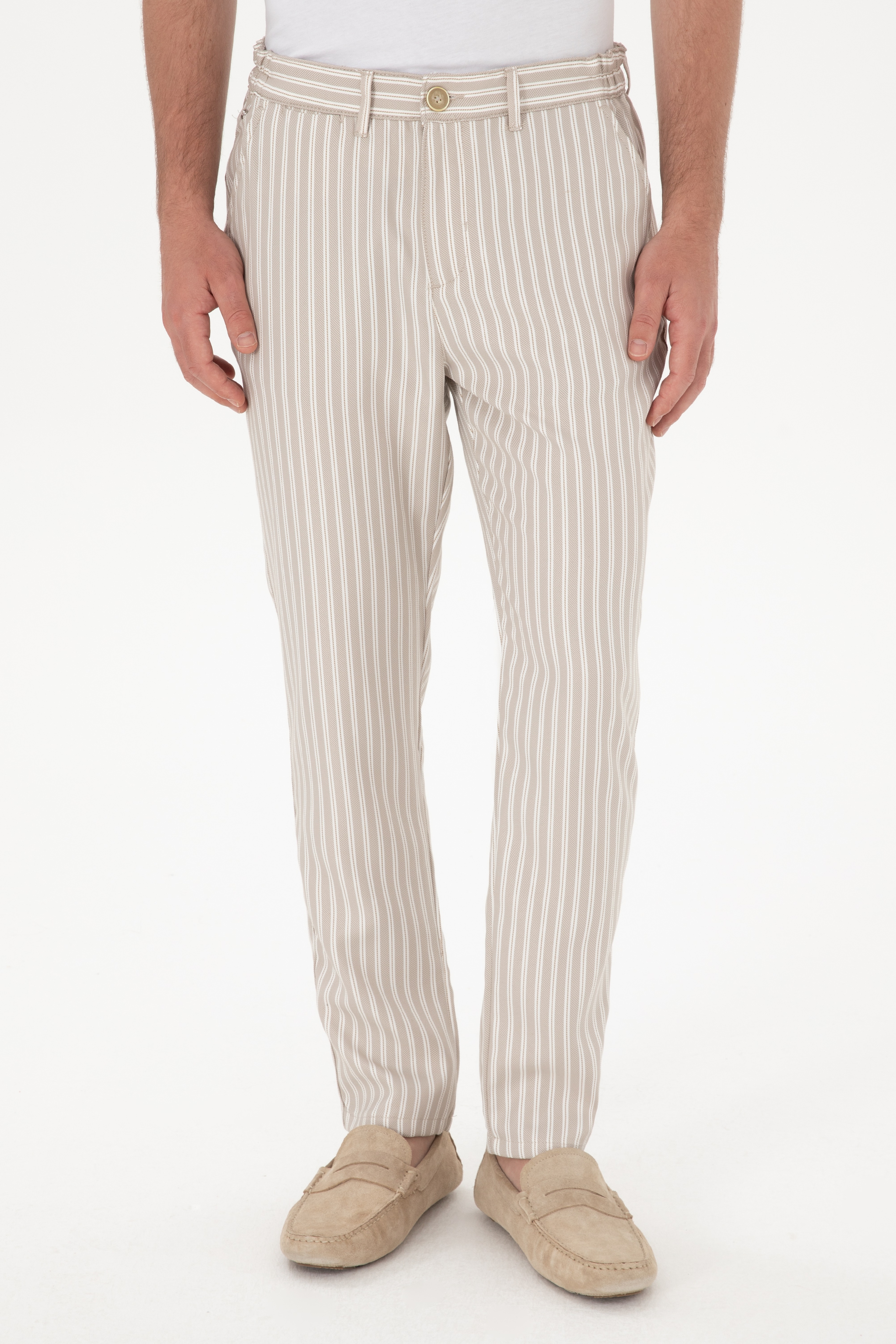 Erkek Carrot Fit Taş Kanvas Pantolon - Image 2