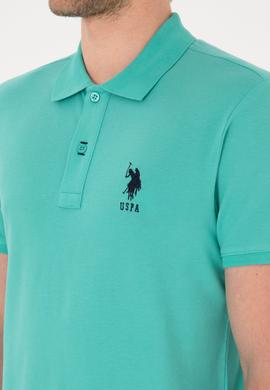 Erkek Slim Fit Polo Yaka Mint Basic Tişört - 50305929059