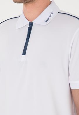 Erkek Regular Fit Polo Yaka Beyaz Tişört - 50299560001