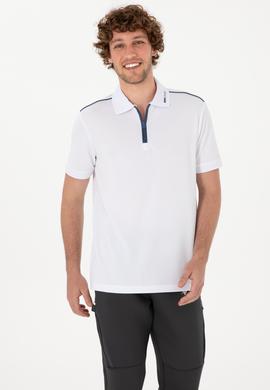 Erkek Regular Fit Polo Yaka Beyaz Tişört - 50299560001