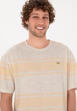 Erkek Comfort Fit Bisiklet Yaka Turuncu Tişört - 50299742006