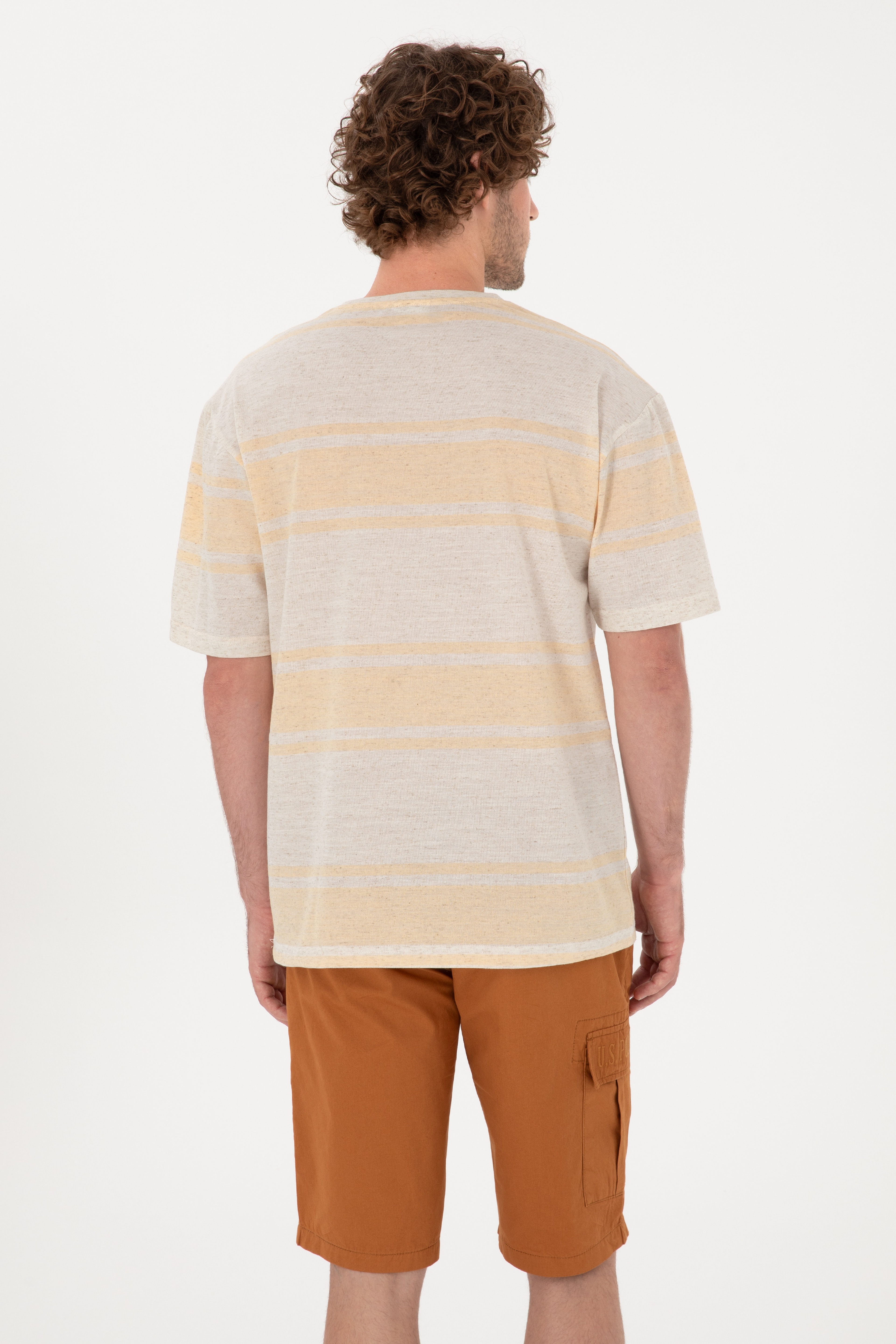 Erkek Comfort Fit Bisiklet Yaka Turuncu Tişört - Image 5