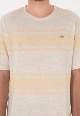 Erkek Comfort Fit Bisiklet Yaka Turuncu Tişört - 50299742006