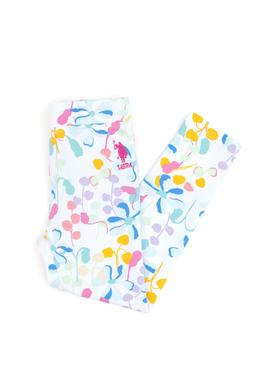 Kız Çocuk Beyaz Çiçek Desenli Eşofman Altı - 50300018004