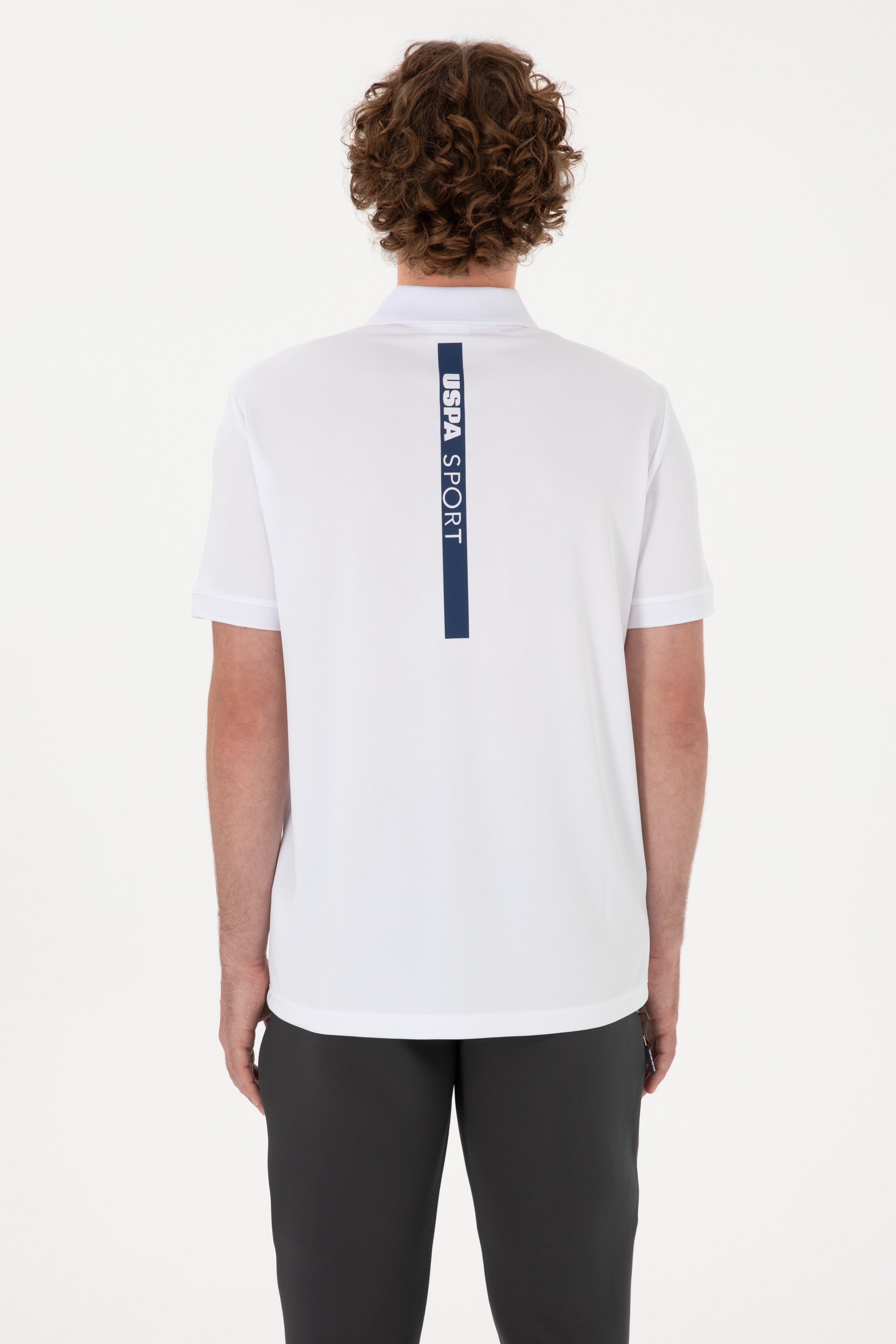 Erkek Regular Fit Polo Yaka Beyaz Tişört