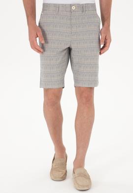 Erkek Mavi Dokuma Şort - 50300443057