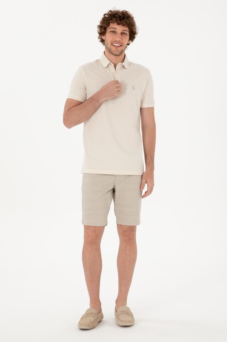 Erkek Açık Mavi Dokuma Şort