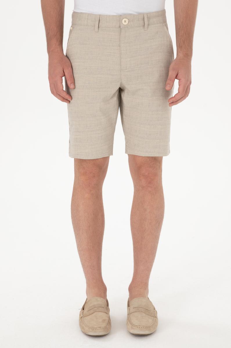 Erkek Açık Mavi Dokuma Şort