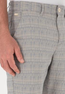 Erkek Mavi Dokuma Şort - 50300443057