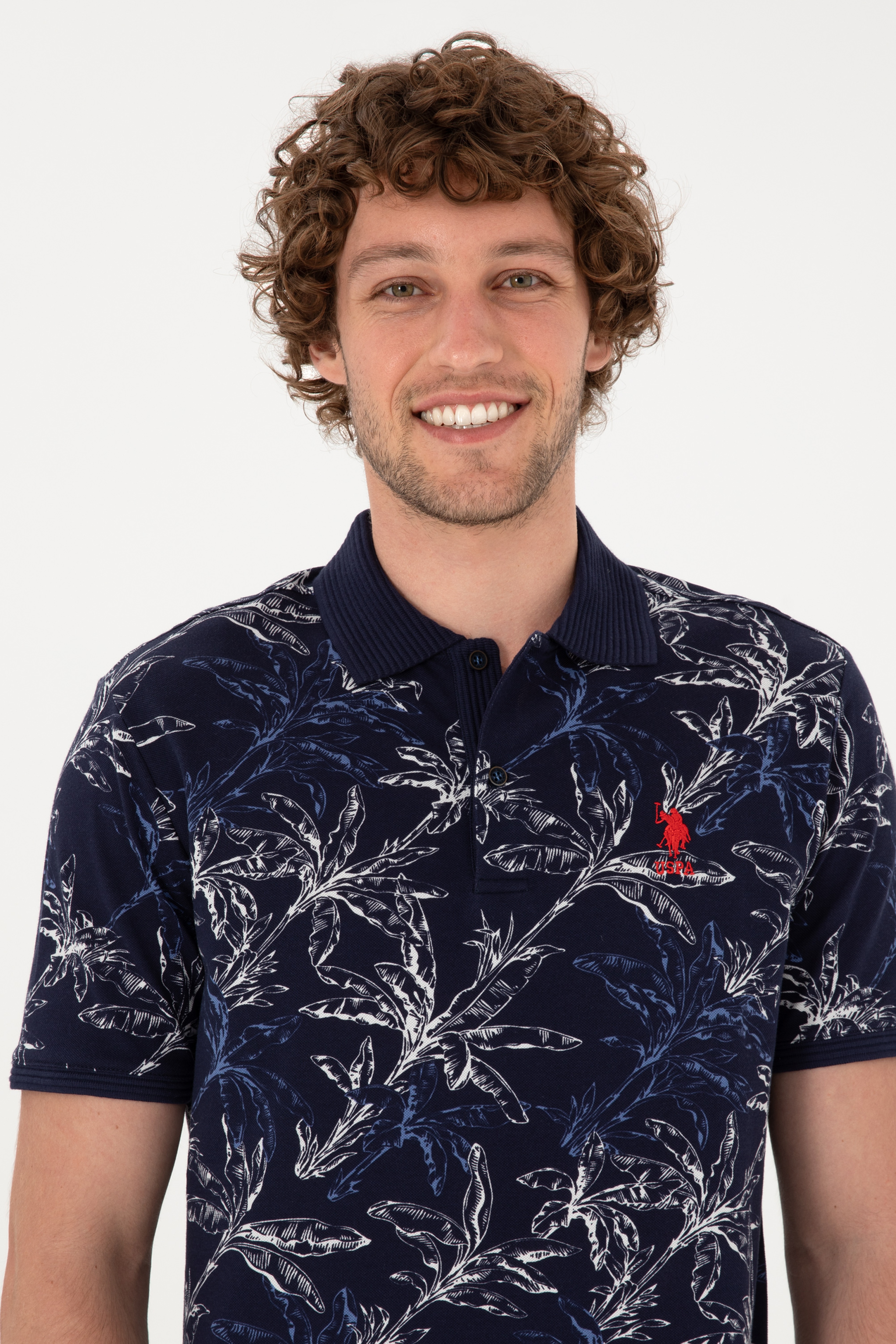 Erkek Regular Fit Polo Yaka Lacivert Tişört - Image 2