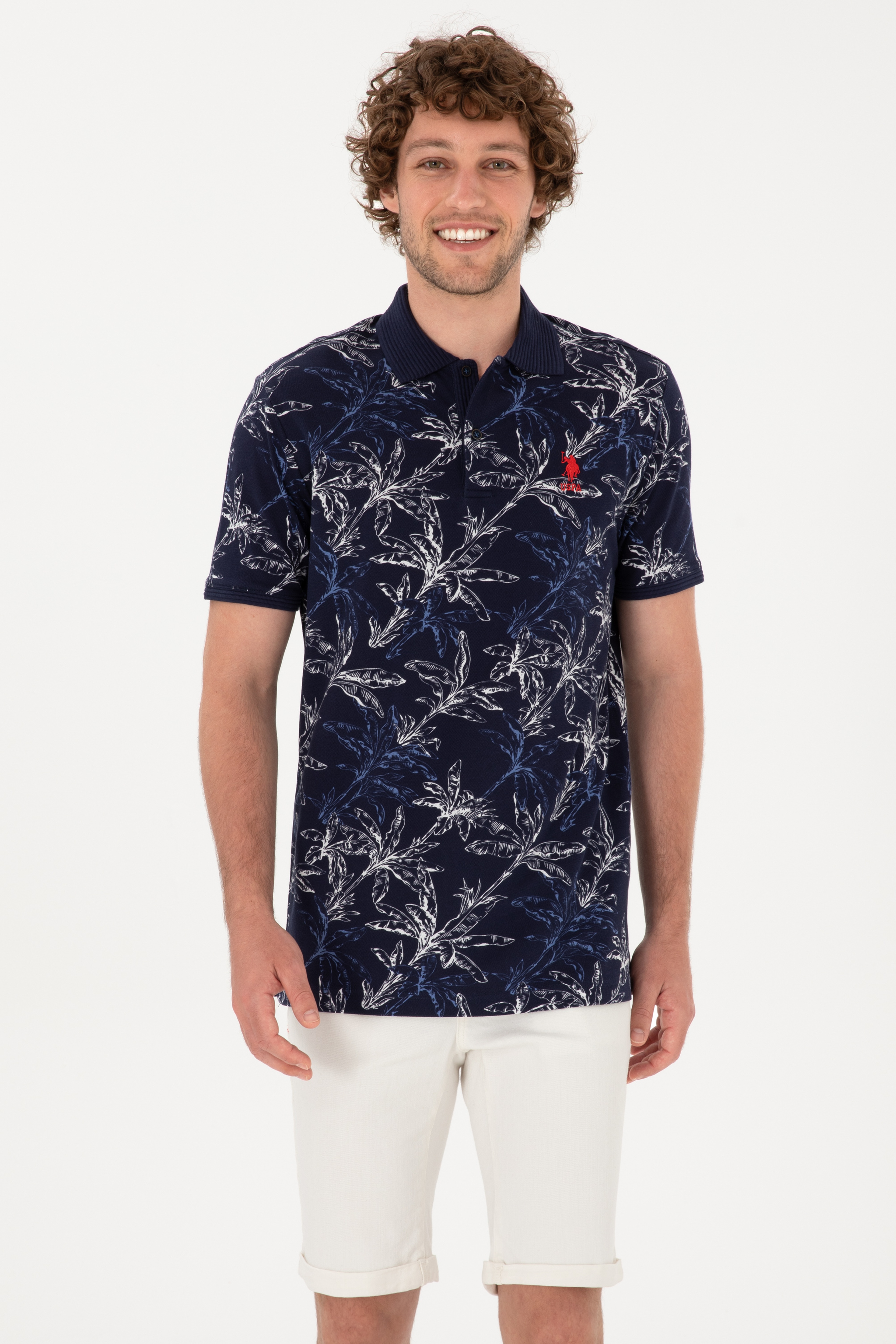 Erkek Regular Fit Polo Yaka Lacivert Tişört