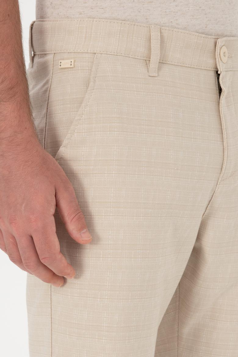 Erkek Camel Dokuma Şort - 50300443005