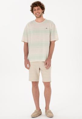 Erkek Camel Dokuma Şort - 50300443005