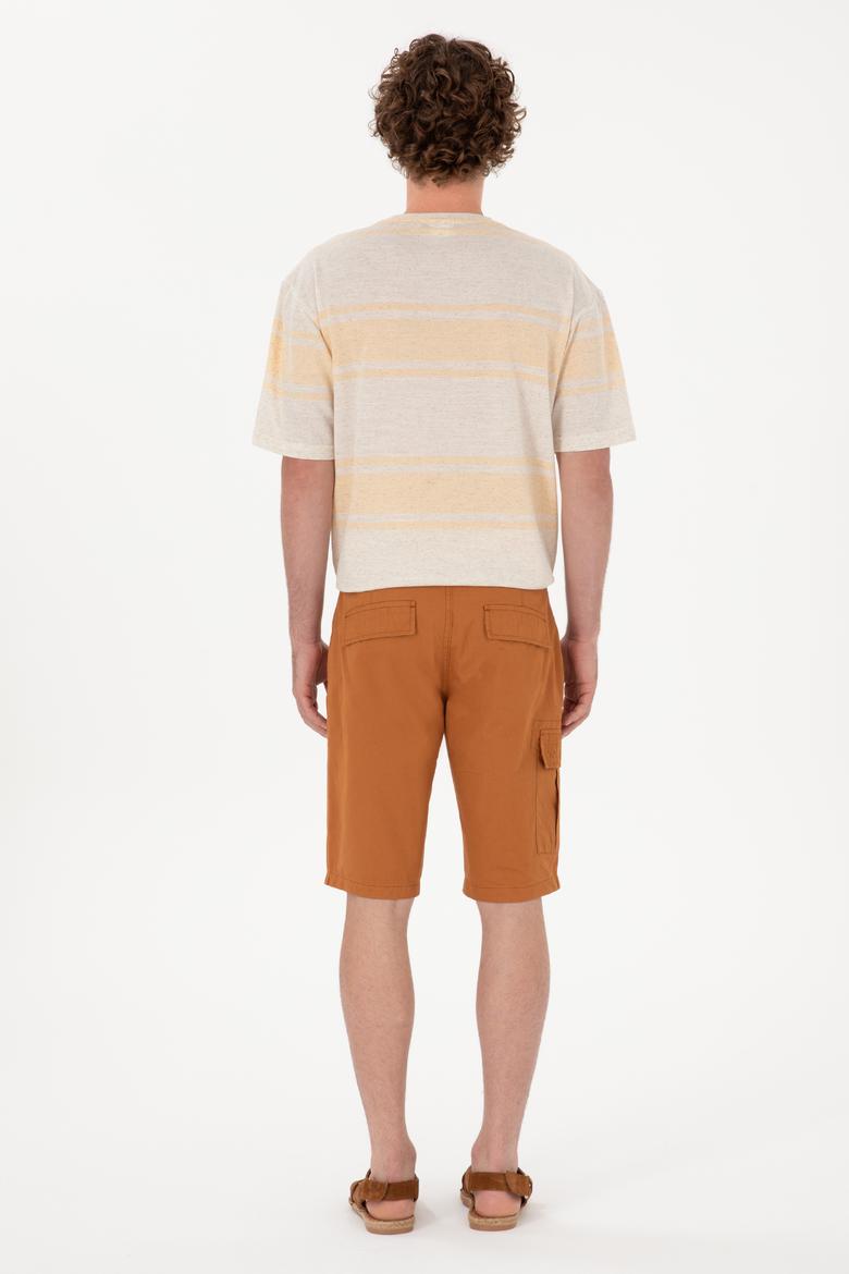 Erkek Hardal Dokuma Şort - 50300418062