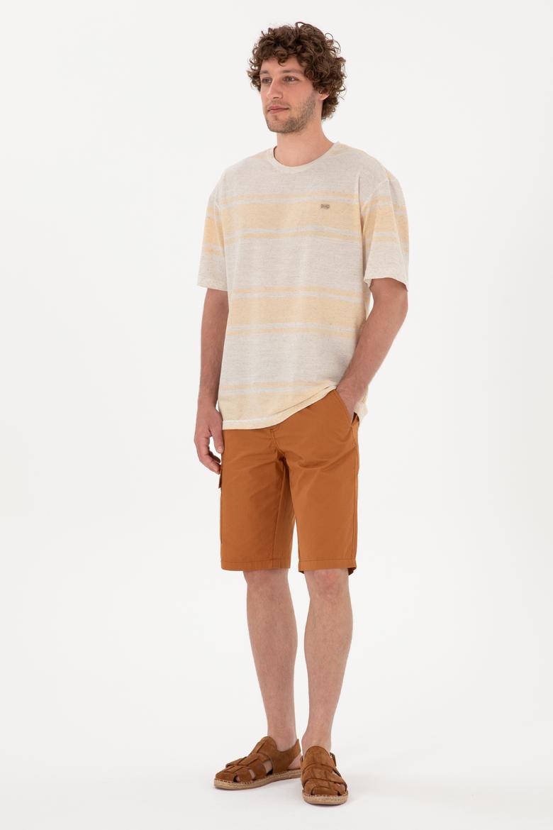 Erkek Hardal Dokuma Şort - 50300418062