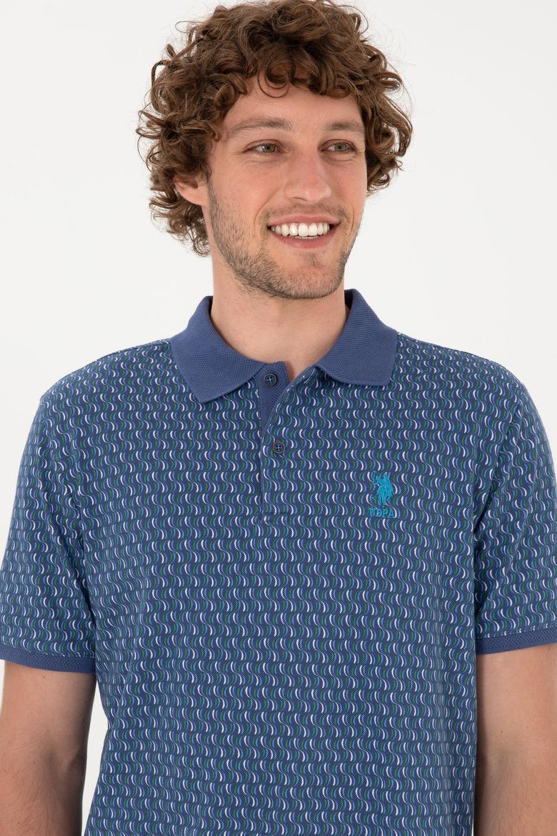 Erkek Regular Fit Polo Yaka Açık Lacivert Tişört - 50300366008