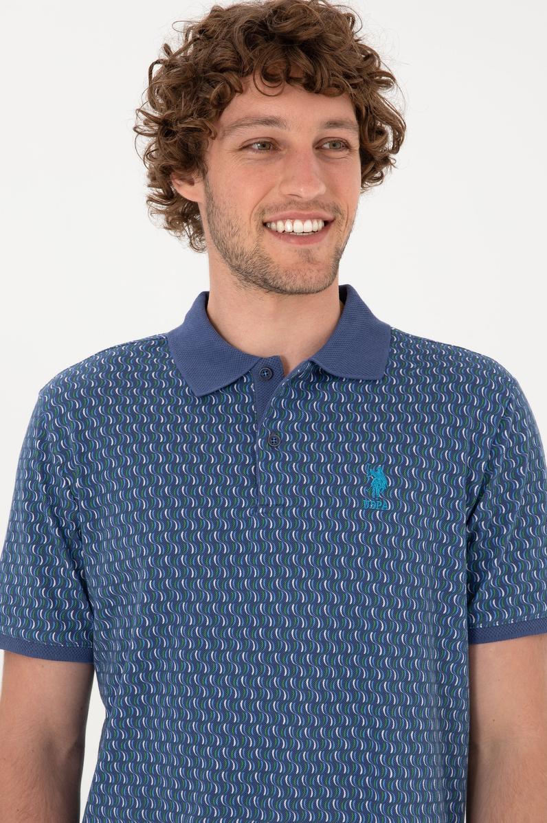 Erkek Regular Fit Polo Yaka Açık Lacivert Tişört