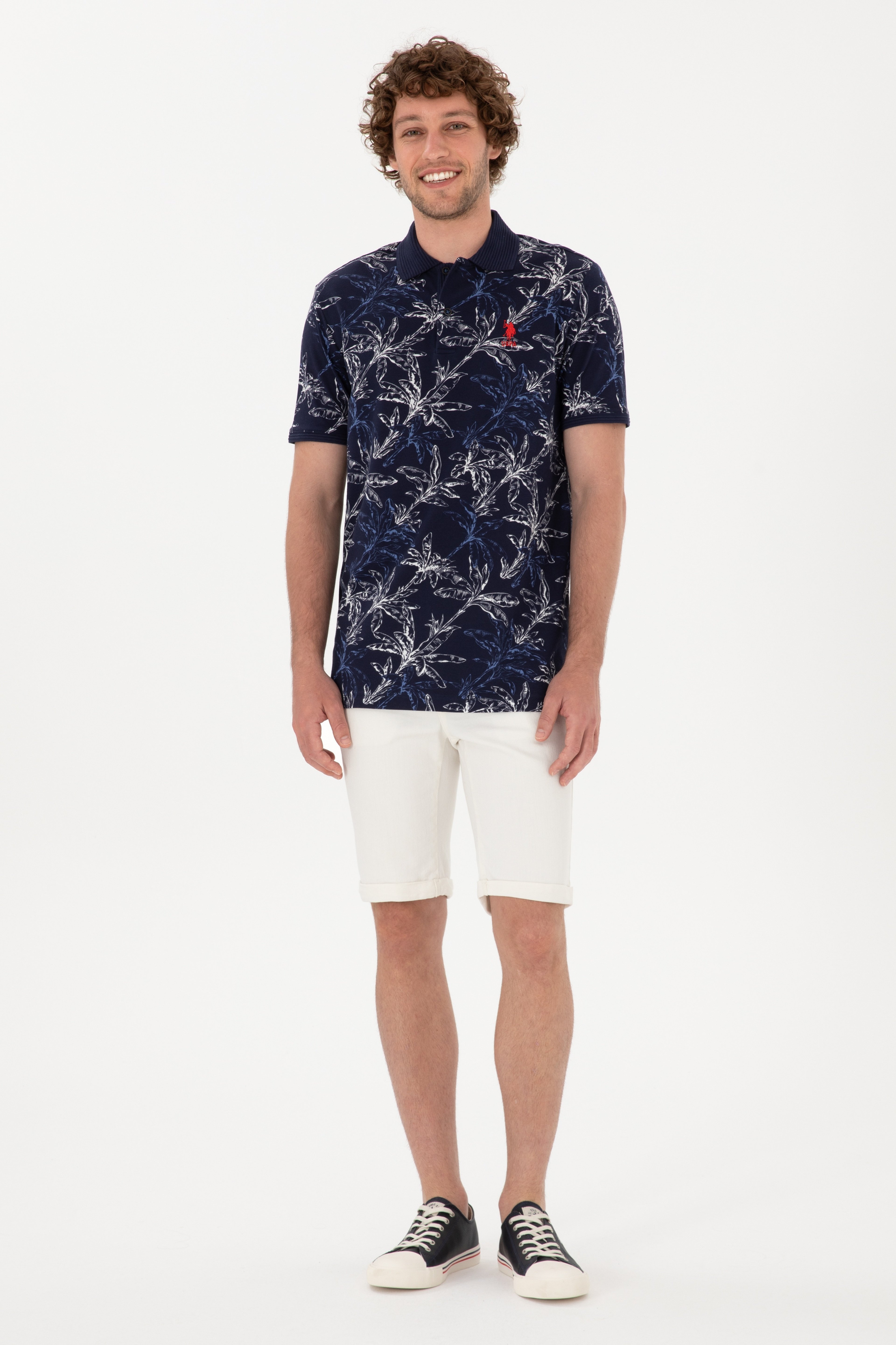 Erkek Regular Fit Polo Yaka Lacivert Tişört