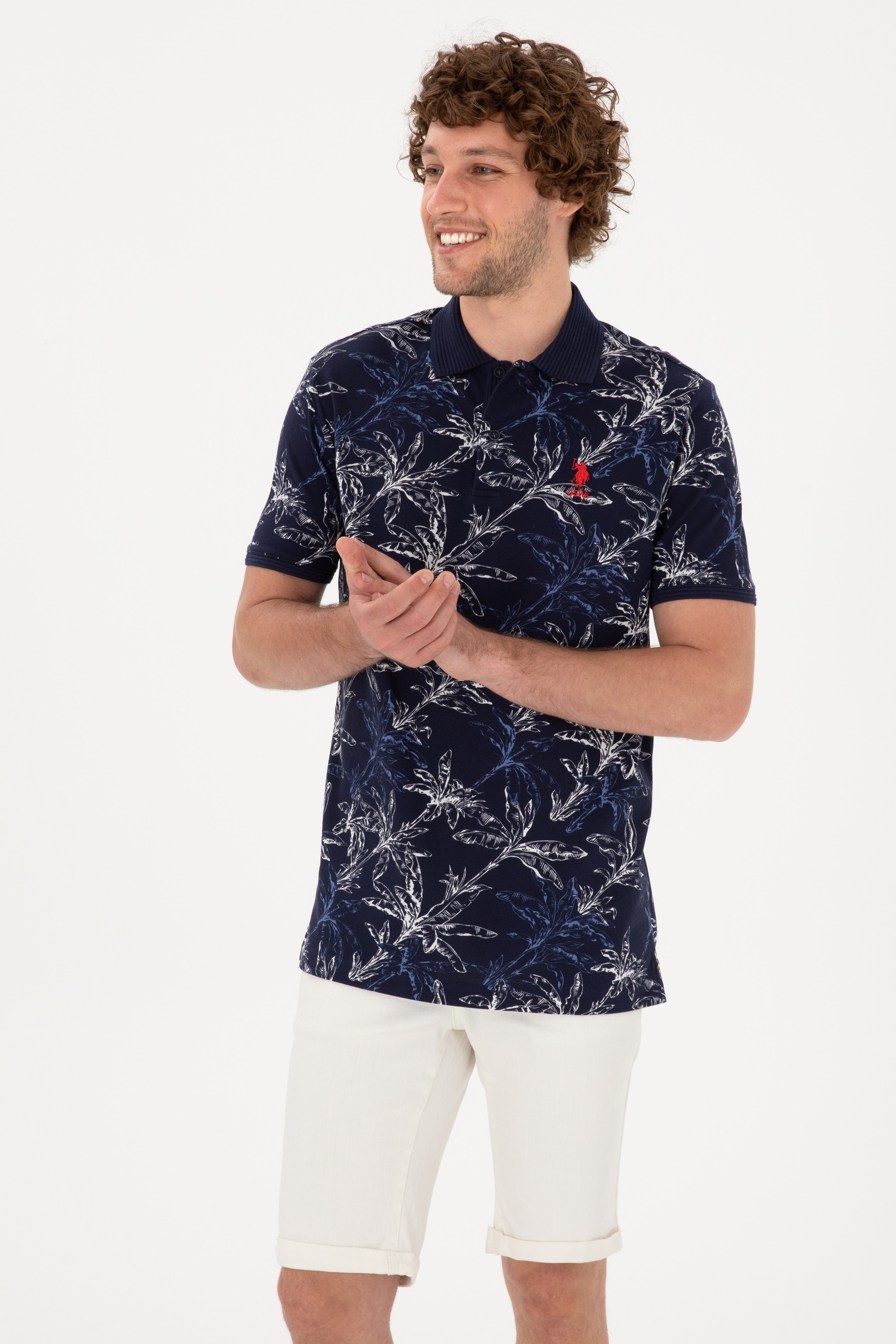 Erkek Regular Fit Polo Yaka Lacivert Tişört