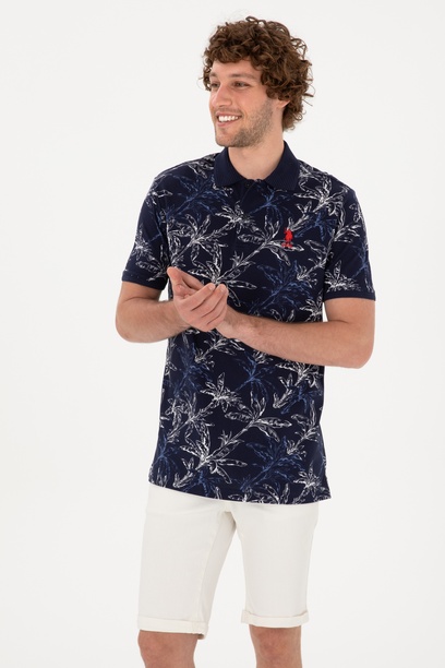 Erkek Regular Fit Polo Yaka Lacivert Tişört