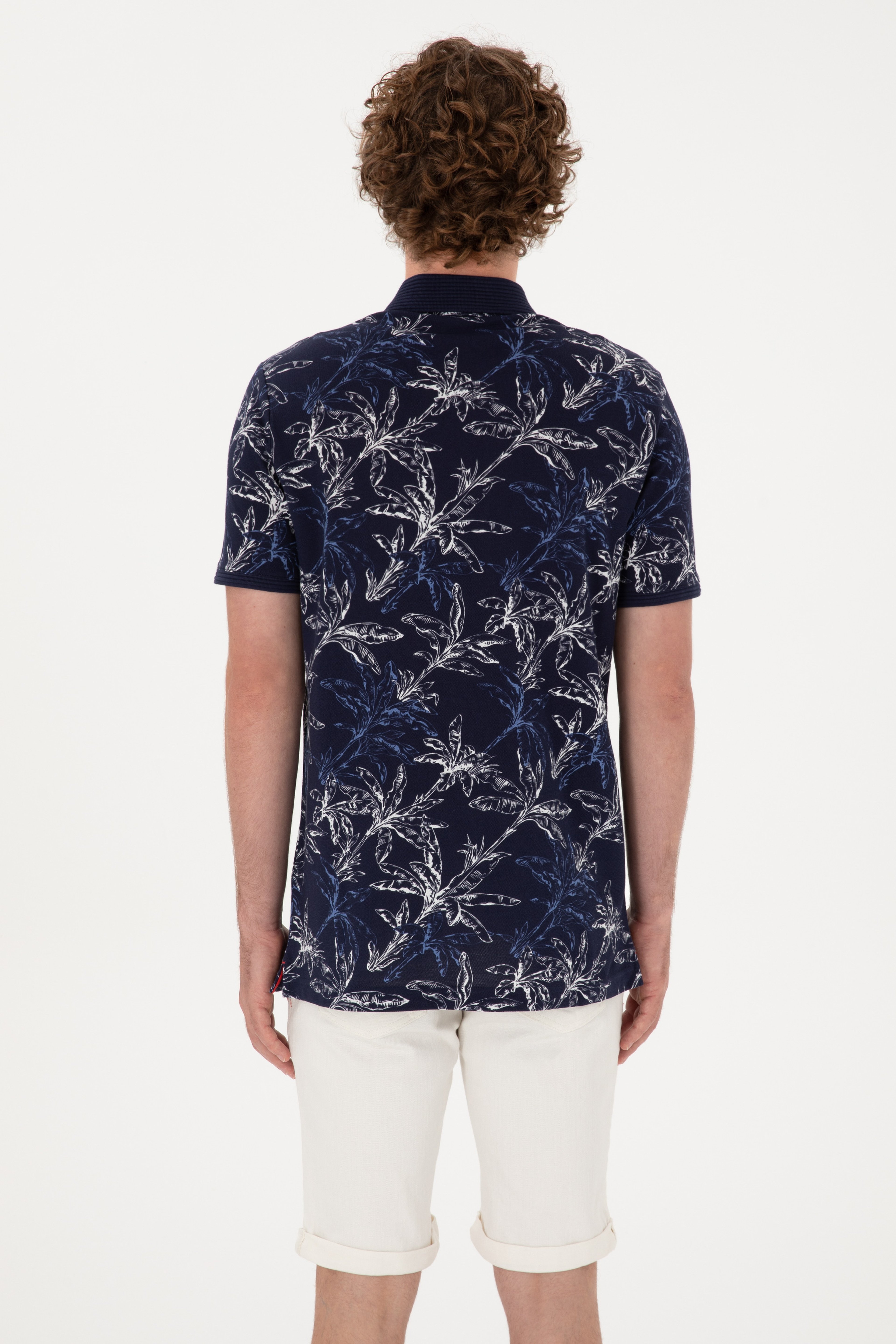 Erkek Regular Fit Polo Yaka Lacivert Tişört - Image 5