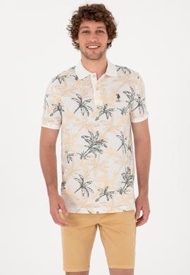 Erkek Regular Fit Polo Yaka Beyaz Tişört - 50300401033