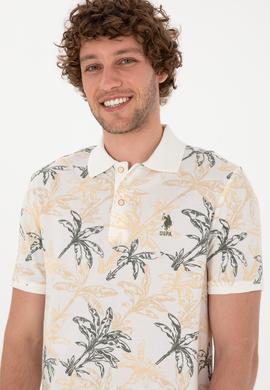 Erkek Regular Fit Polo Yaka Beyaz Tişört - 50300401033