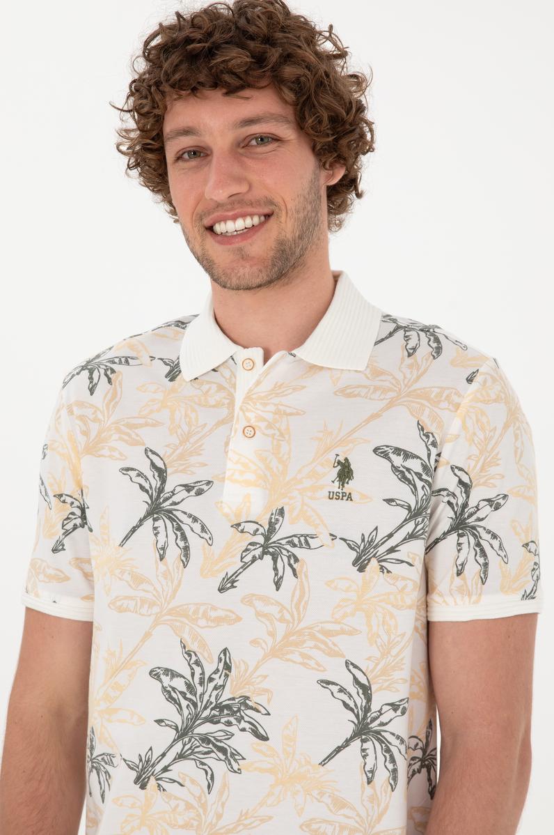 Erkek Regular Fit Polo Yaka Beyaz Tişört