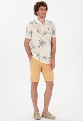 Erkek Regular Fit Polo Yaka Beyaz Tişört - 50300401033